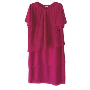 Sandi Dee Vintage Tiered Chiffon Dress 18W